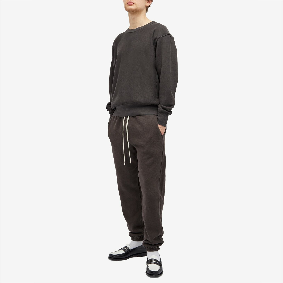 Les Tien Men's Heavyweight Classic Sweat Pants in Vintage Black
