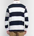 Thom Browne - Striped Cotton Polo Shirt - Men - Midnight blue