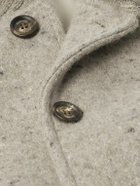 Eleventy - Shawl-Collar Wool and Cashmere-Blend Bomber Jacket - Gray