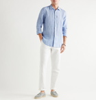 Orlebar Brown - Giles Mélange Linen Shirt - Blue