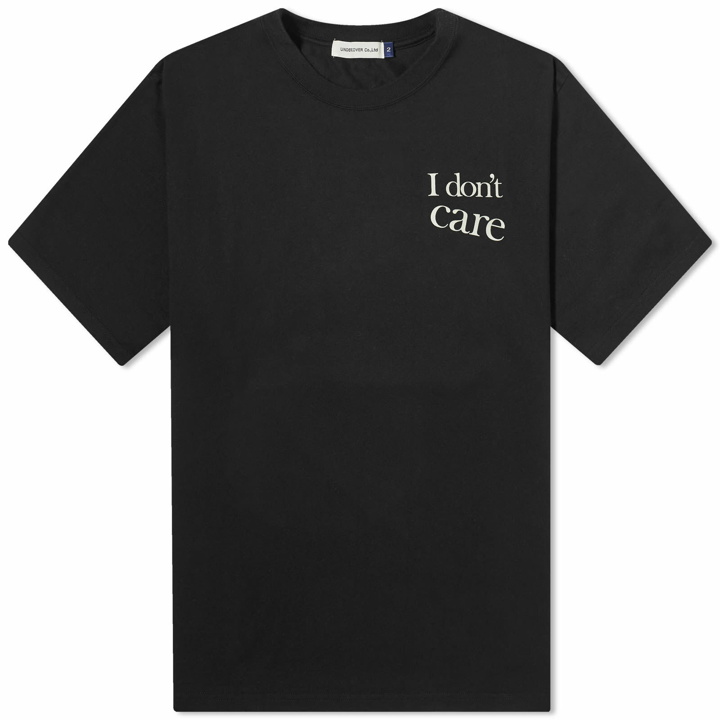 Photo: Undercover Men's I Don't Care T-Shirt in Black