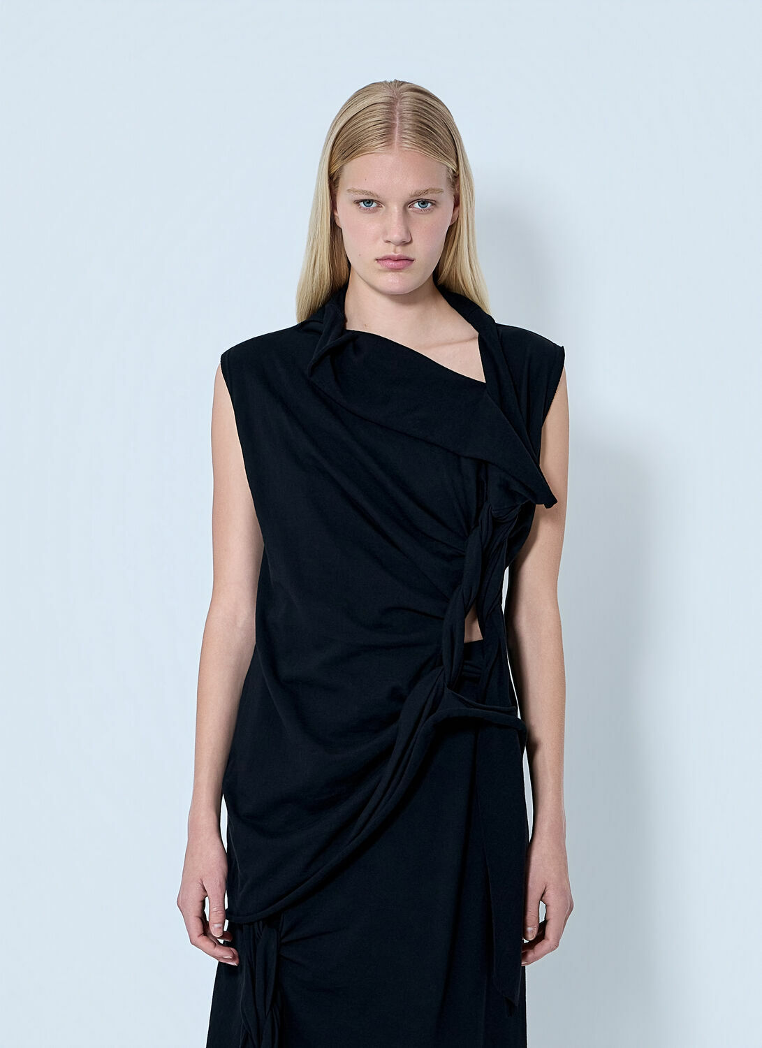 Yohji Yamamoto High Twisted French Terry Braided Top