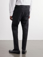 NN07 - Bill 1067 Tapered Pleated Brushed Twill Chinos - Black