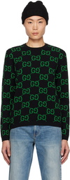 Gucci Black & Green GG Sweater