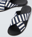 Manolo Blahnik Otawi striped canvas sandals
