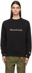 Billionaire Boys Club Black Embroidered Serif Logo Sweatshirt