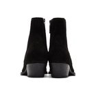 Saint Laurent Black Suede Lukas Zip Boots