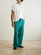 Cherry Los Angeles - Navajo Straight-Leg Logo-Embroidered Cotton-Jersey Sweatpants - Blue