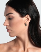 Versace Greca Womens Earrings in Gunmetal