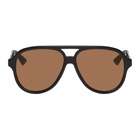 Gucci Black and Orange Aviator Sunglasses