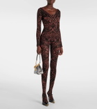 Wolford x Etro Tattoo paisley catsuit