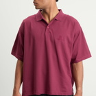 Balenciaga Men's Nano BB Logo Pique Al Short Sleeve Regular Polo in Bordeaux