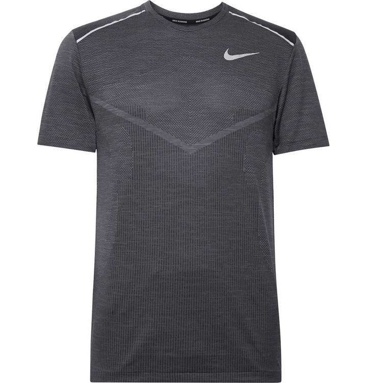 Photo: Nike Running - Ultra TechKnit Running T-Shirt - Charcoal