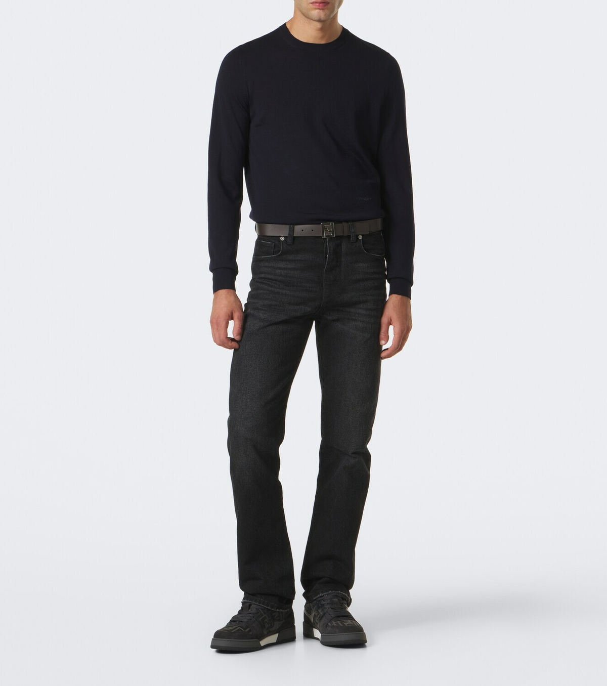 Fendi Fendi Match FF Zucca suede-trimmed sneakers
