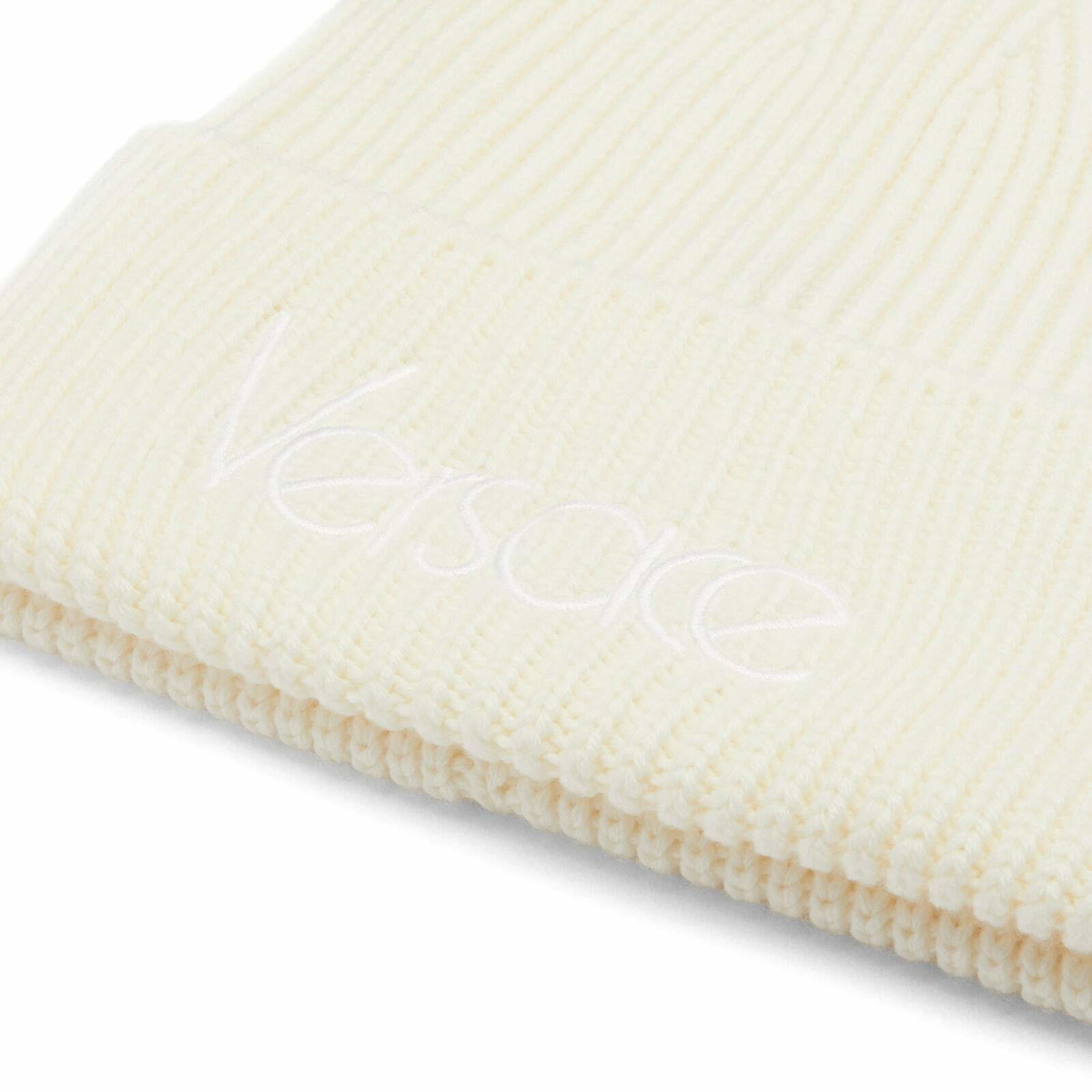 Versace Women's Beanie in 1W470-Ivory 