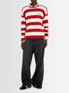 FIORUCCI Striped Crewneck Alpaca Blend Sweater
