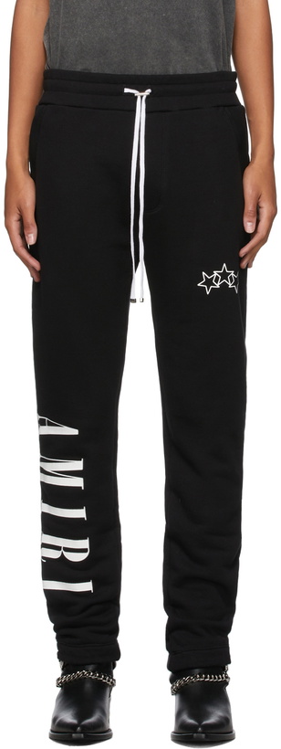 Photo: AMIRI Black Vertical Logo Lounge Pants