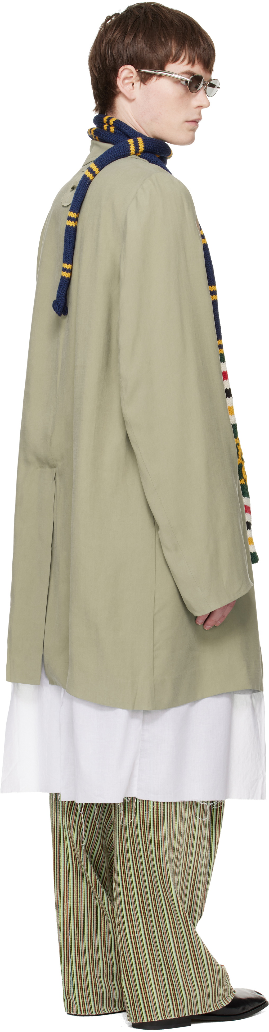 Edward Cuming Beige Exploded Lining Coat