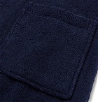 Calvin Klein Underwear - Logo-Jacquard Cotton-Terry Hooded Robe - Men - Blue
