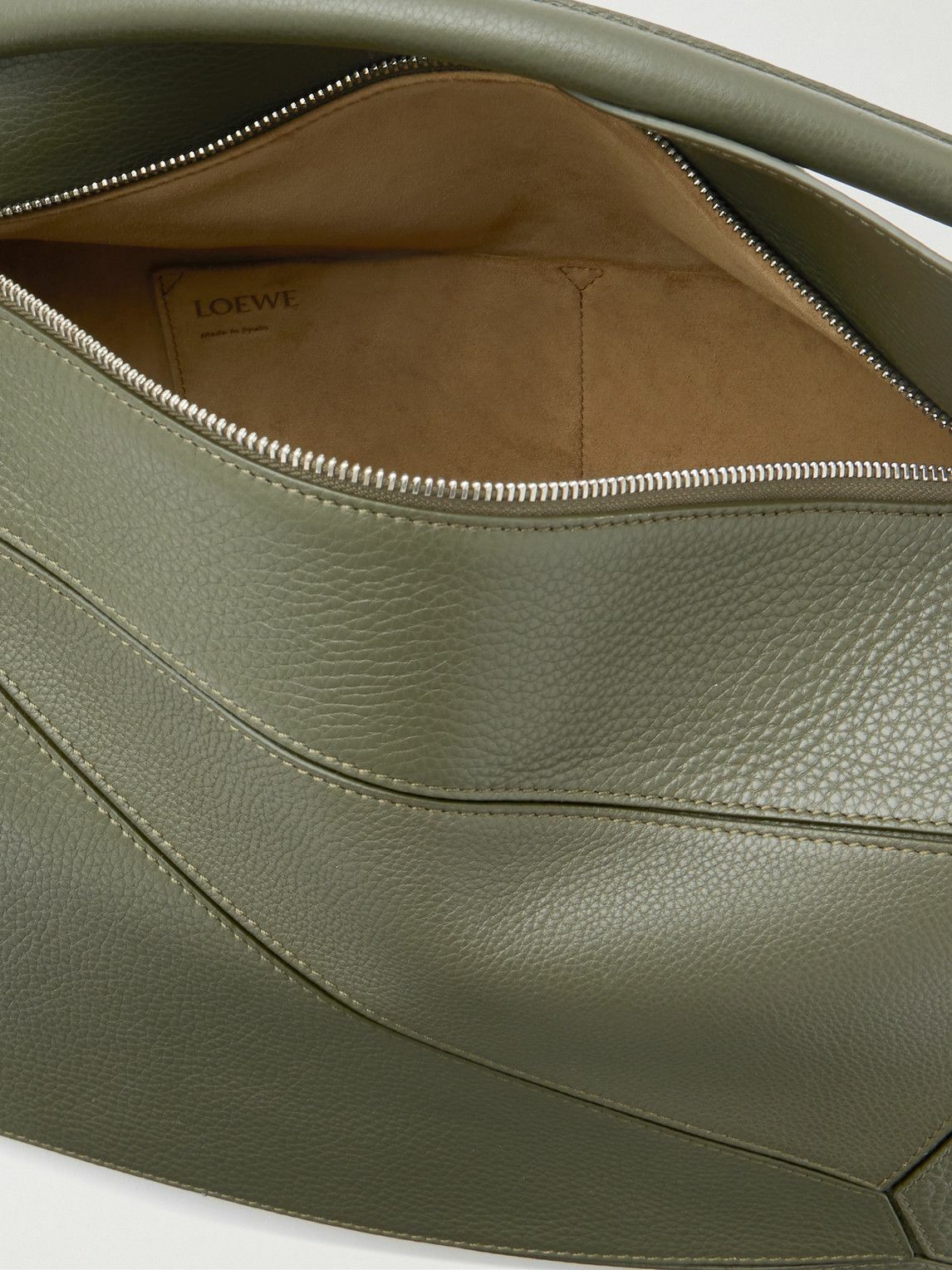 LOEWE - Puzzle Edge Large Logo-Debossed Full-Grain Leather Messenger Bag