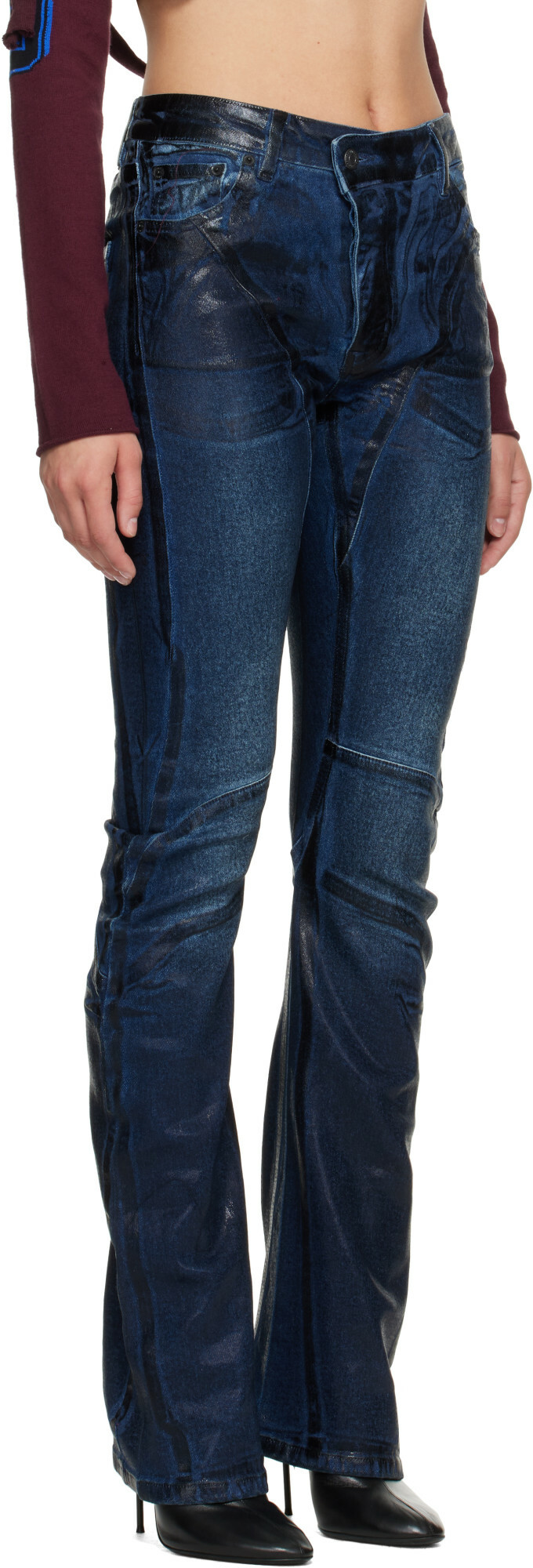 Ottolinger Blue Glazed Curve Jeans