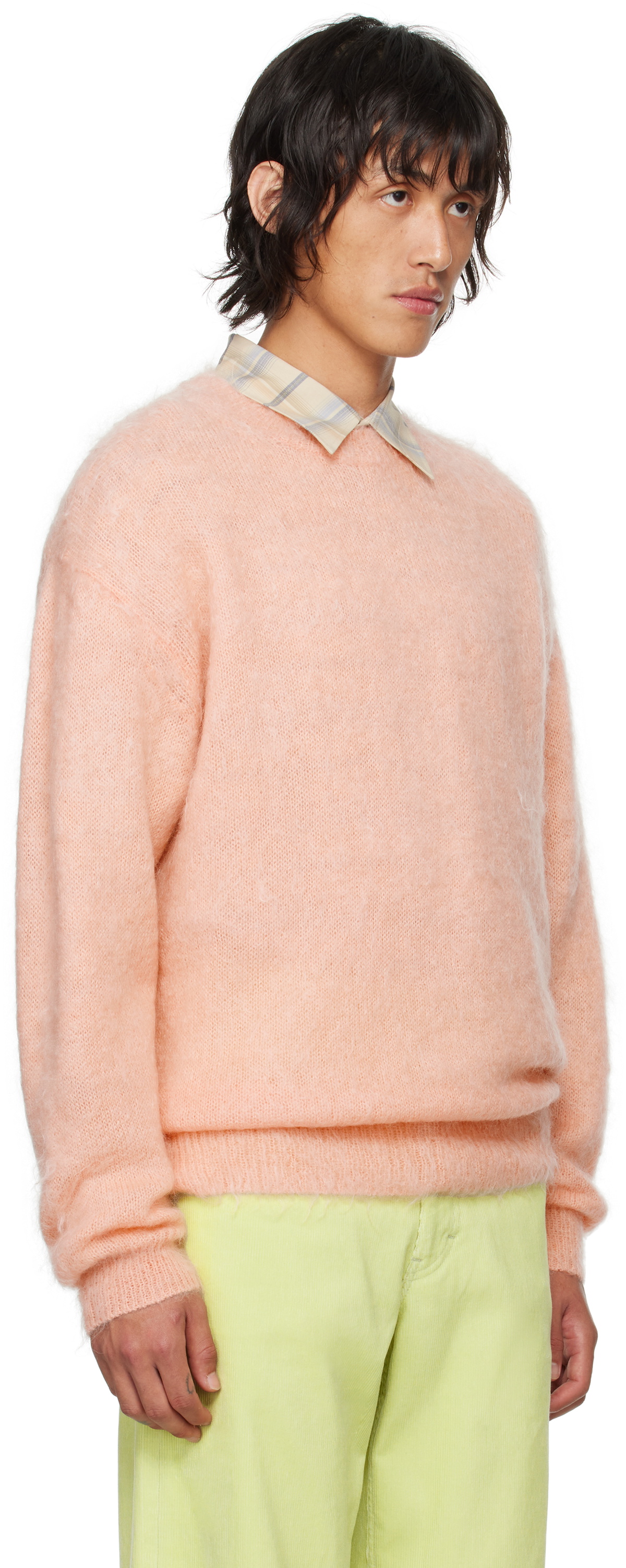 AURALEE Pink Super Kid Mohair Sweater Auralee AURALEE Pink Super Kid Mohair Sweater Auralee