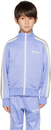 Palm Angels Kids Blue Printed Track Jacket