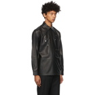 HELIOT EMIL Black Lambskin Warped Shirt