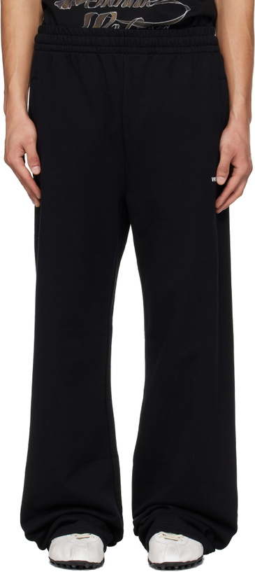 Photo: We11done Black 'WE11DONE' Sweatpants
