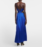 Frame - Cutout silk-blend maxi dress