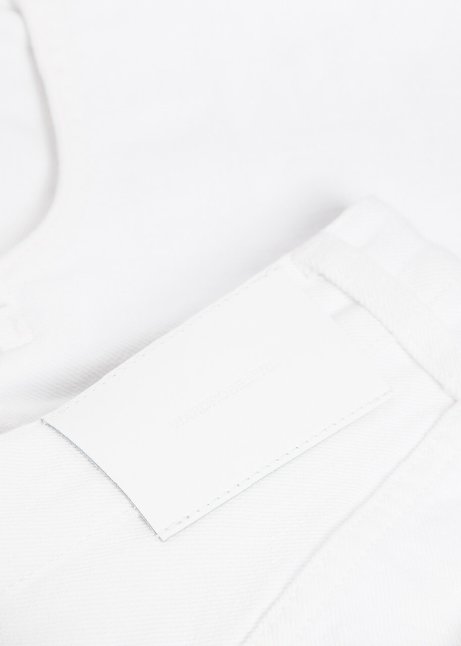 Wardrobe.nyc Denim Mini Skirt White