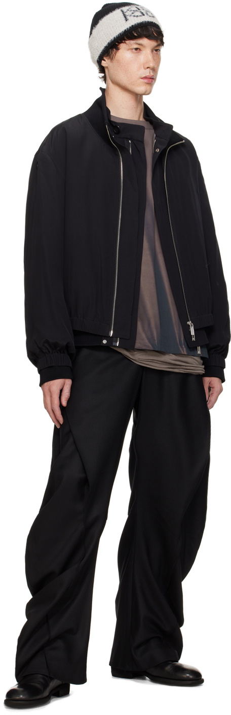 JiyongKim Black Twisted Trousers