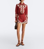 Alémais Duke embroidered wool-blend shirt
