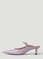 Reike Nen Pointed Mary Jane Kitten Heel Mules