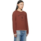 MM6 Maison Margiela Brown Long-Sleeved Reversible T-shirt