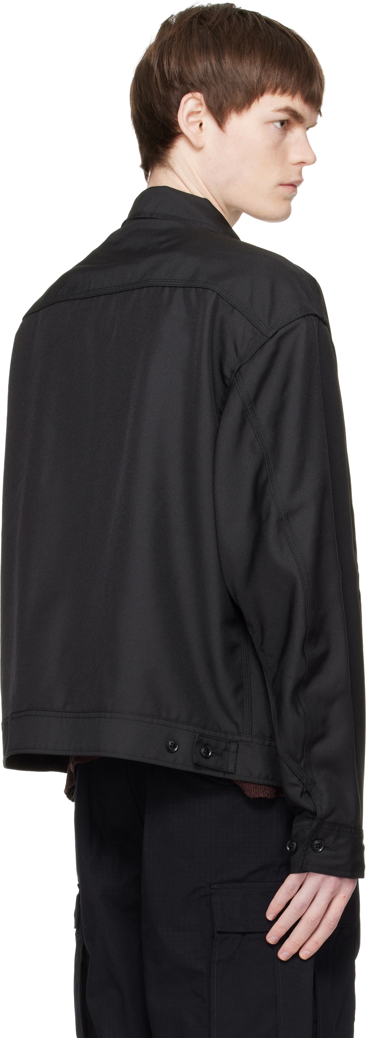 nanamica Black Polyester Twill Deck Jacket
