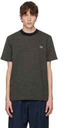 Fred Perry Gray Fine Stripe T-Shirt