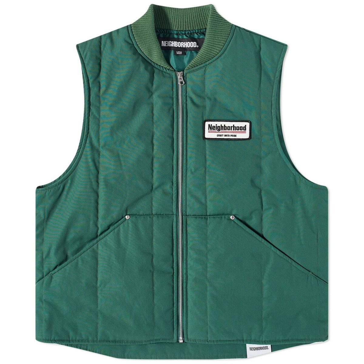 Neighborhood Men's Padded Work Vest in Green