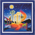 Casablanca Navy Small Silk Scarf