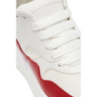 Alexander McQueen White and Red Oversized Runner Sneakers