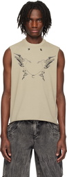 KUSIKOHC Gray Heart Tank Top