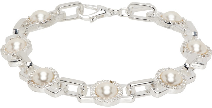Photo: Hatton Labs SSENSE Exclusive Silver Pearl Romeo Link Bracelet
