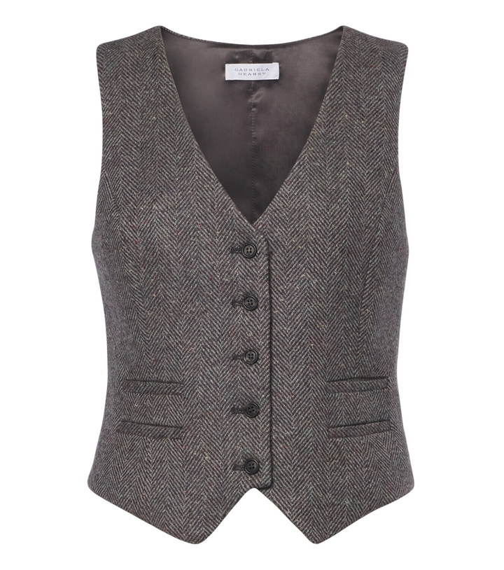 Photo: Gabriela Hearst Coleridge herringbone cashmere and wool vest
