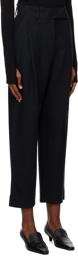 Totême Black Deep Pleat Trousers