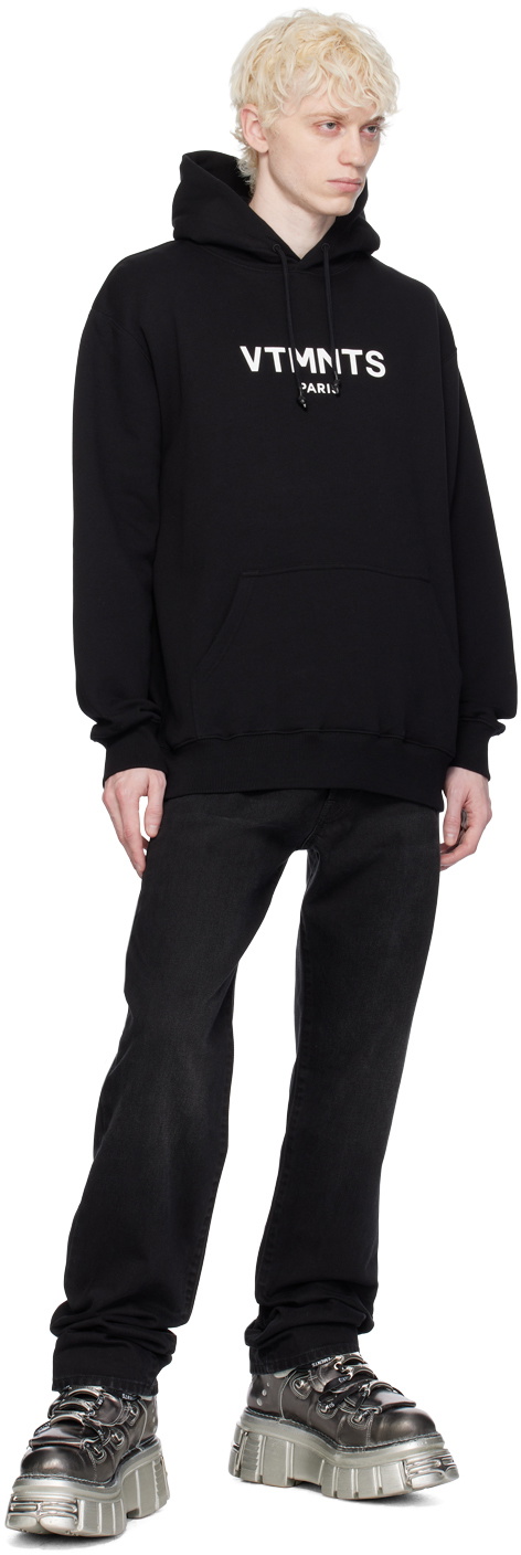 VTMNTS Black Printed Hoodie