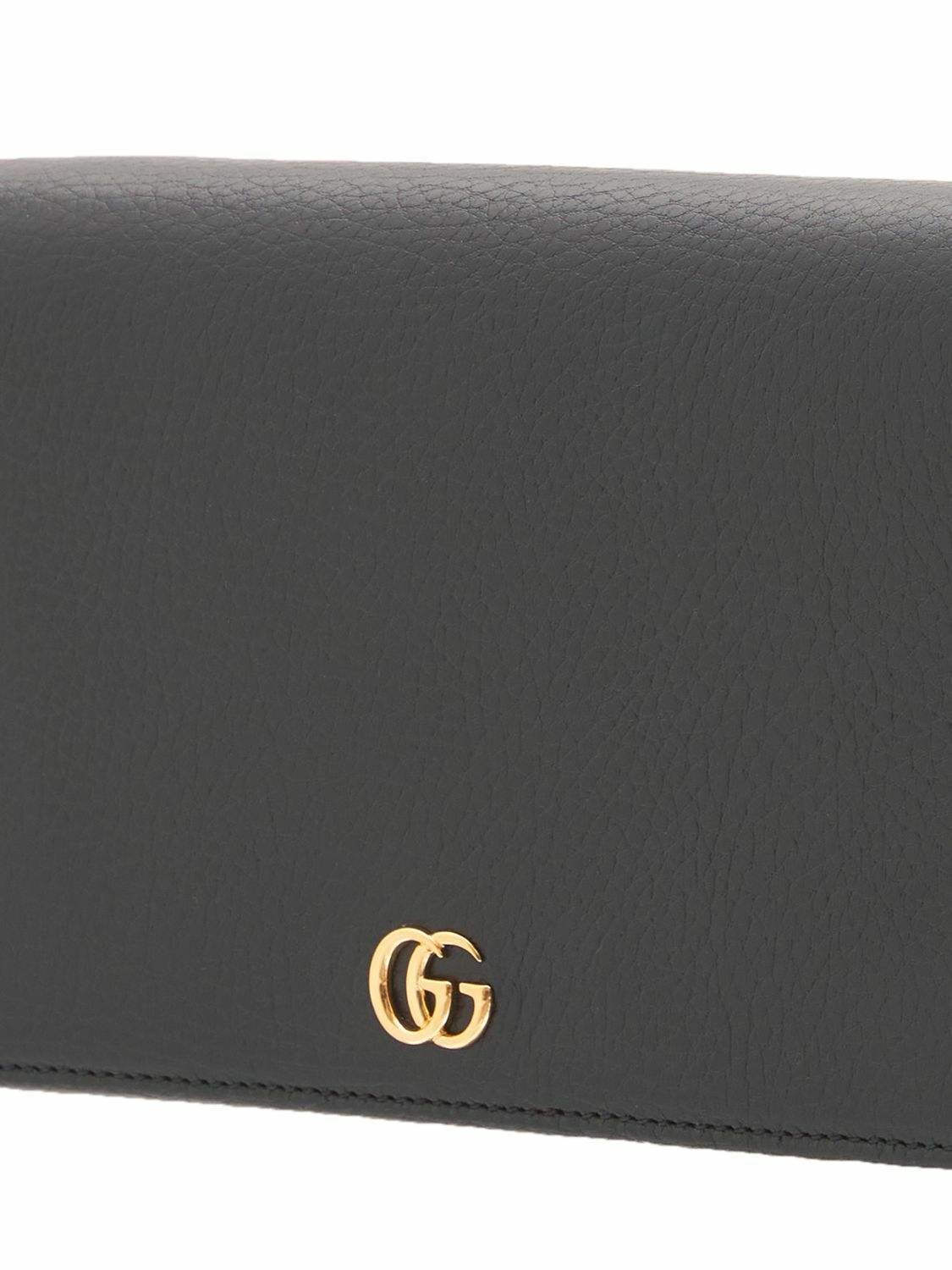 GUCCI - Gg Marmont Leather Mini Chain Wallet Gucci