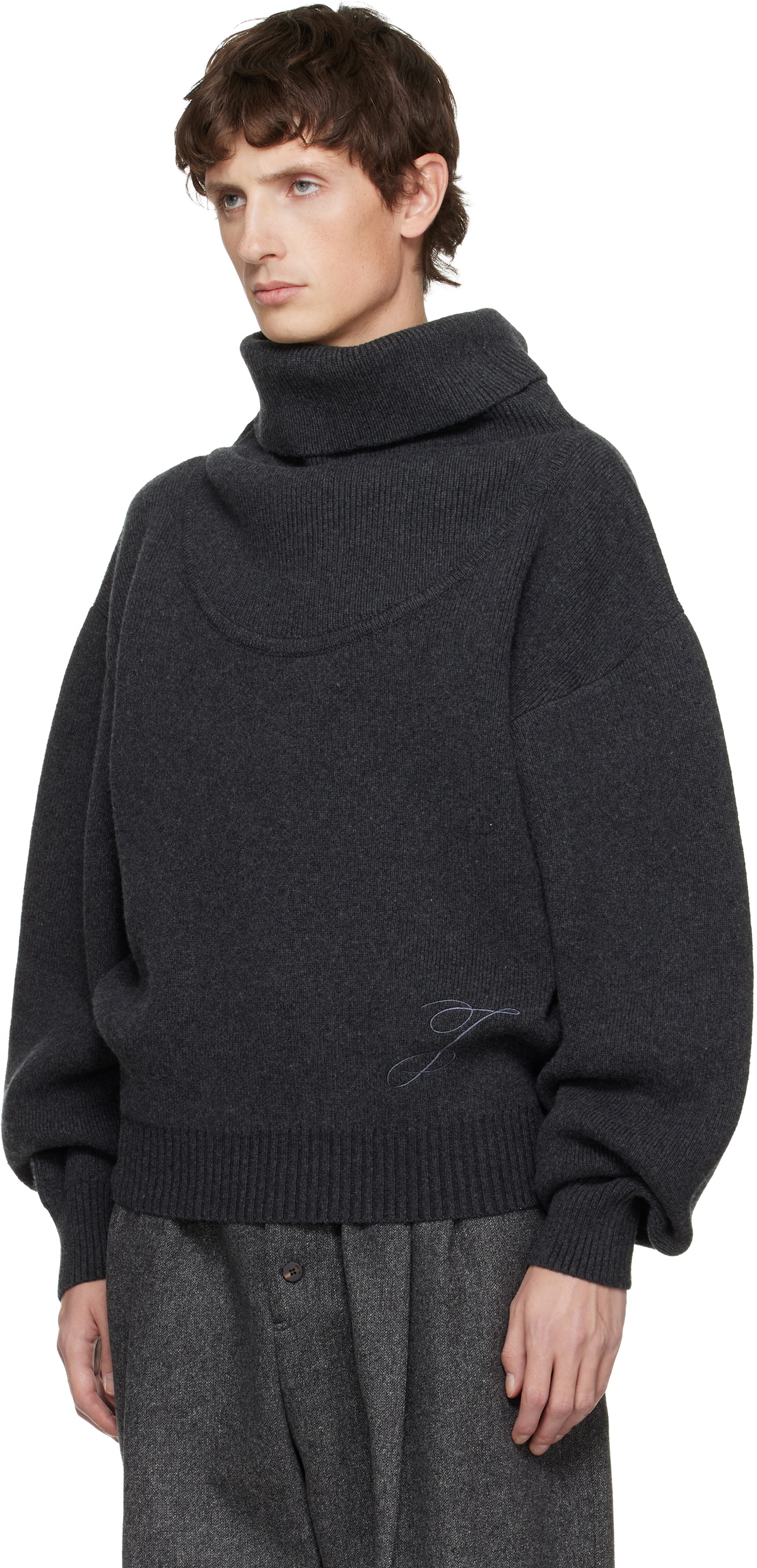 JACQUEMUS Gray 'The Pallone' Sweater