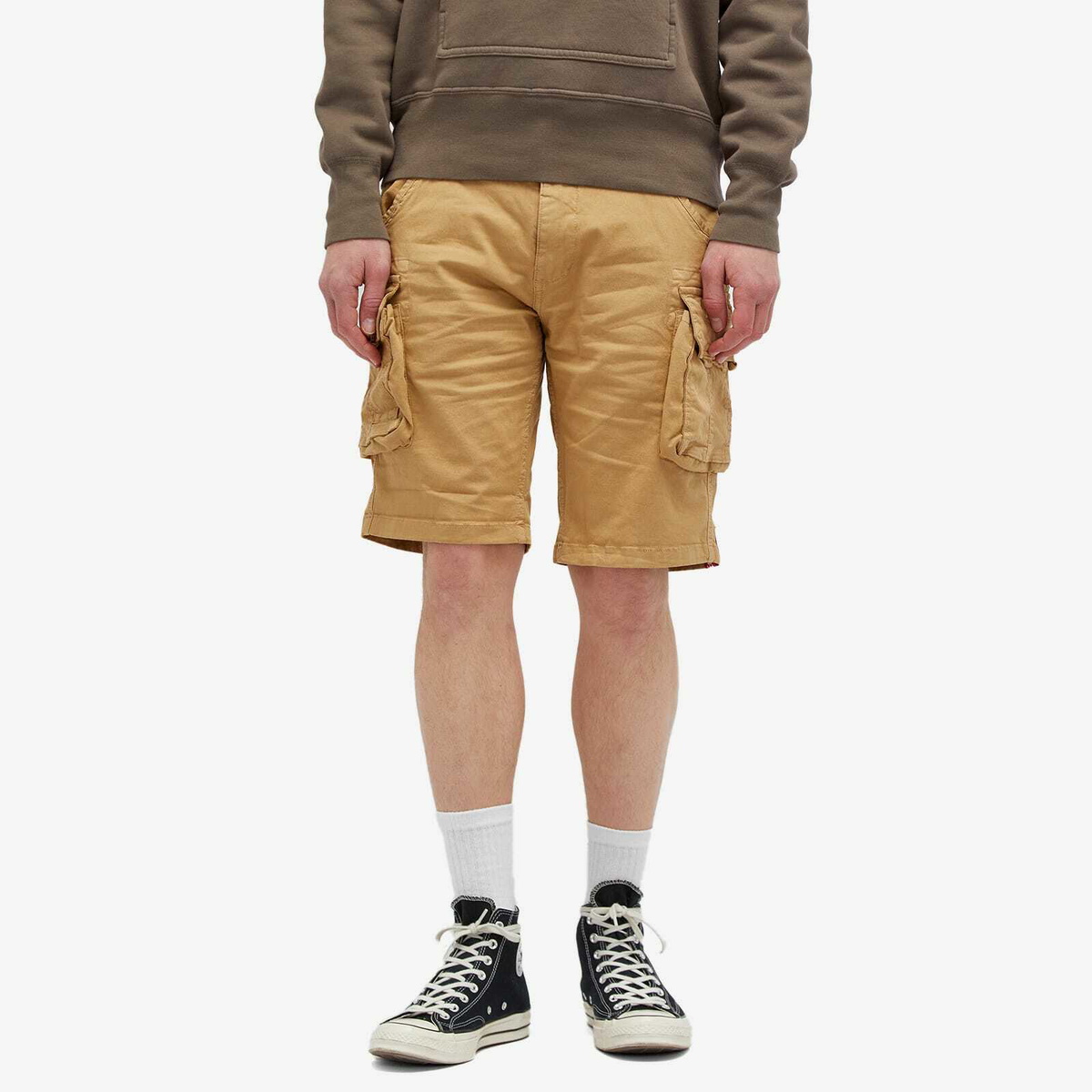 Alpha Industries Men's Crew Shorts in Sand