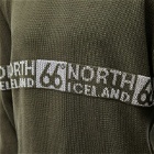 66° North Men's Dyngja Logo Crew Knit in Glacial Clay