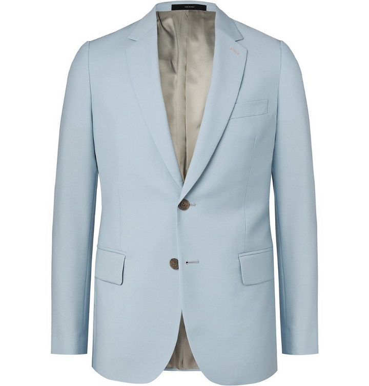Photo: Paul Smith - Light-Blue Soho Slim-Fit Wool and Mohair-Blend Suit Jacket - Men - Light blue